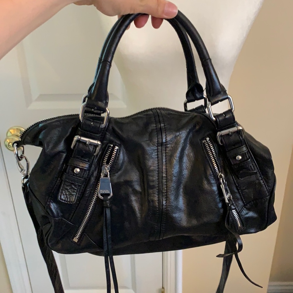 Marc New York distressed black leather bag